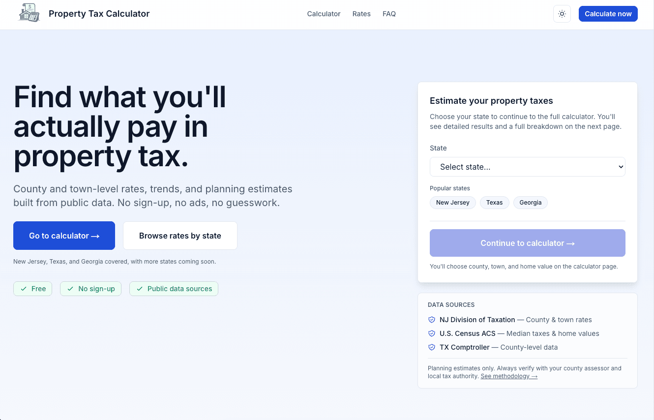 Property Tax Calculator screenshot